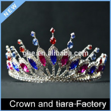 Mini diadema nupcial de la corona de la tiara del rhinestone